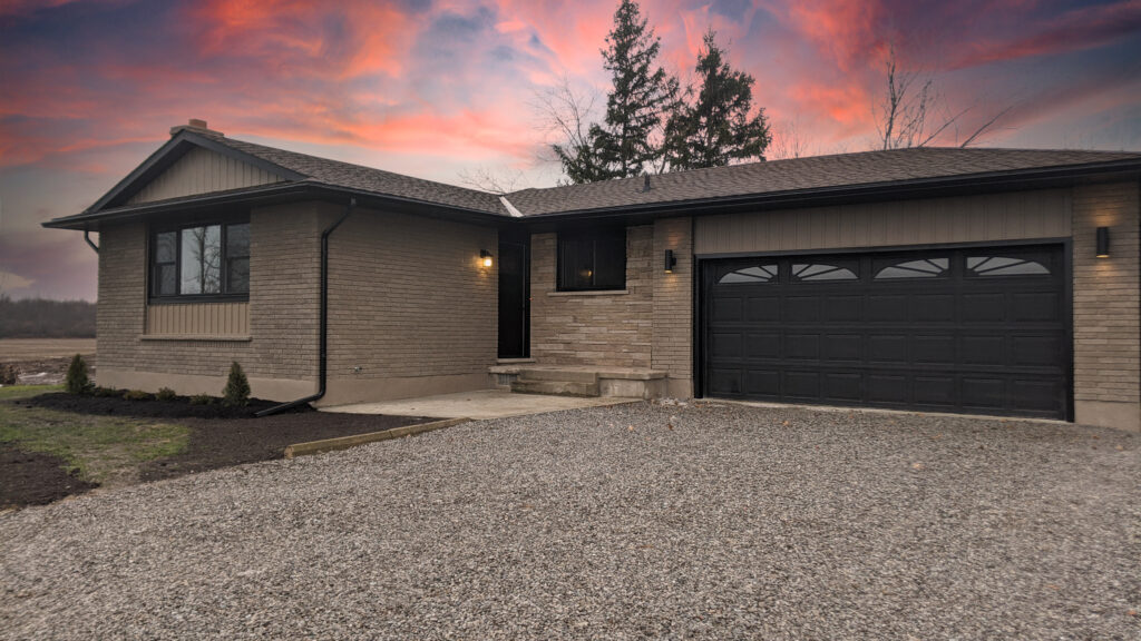 A renovated Niagara bungalow at twilight